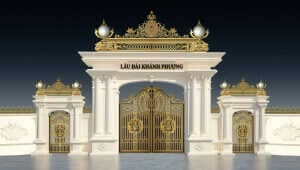 Cổng nhôm đúc mẫu C-067