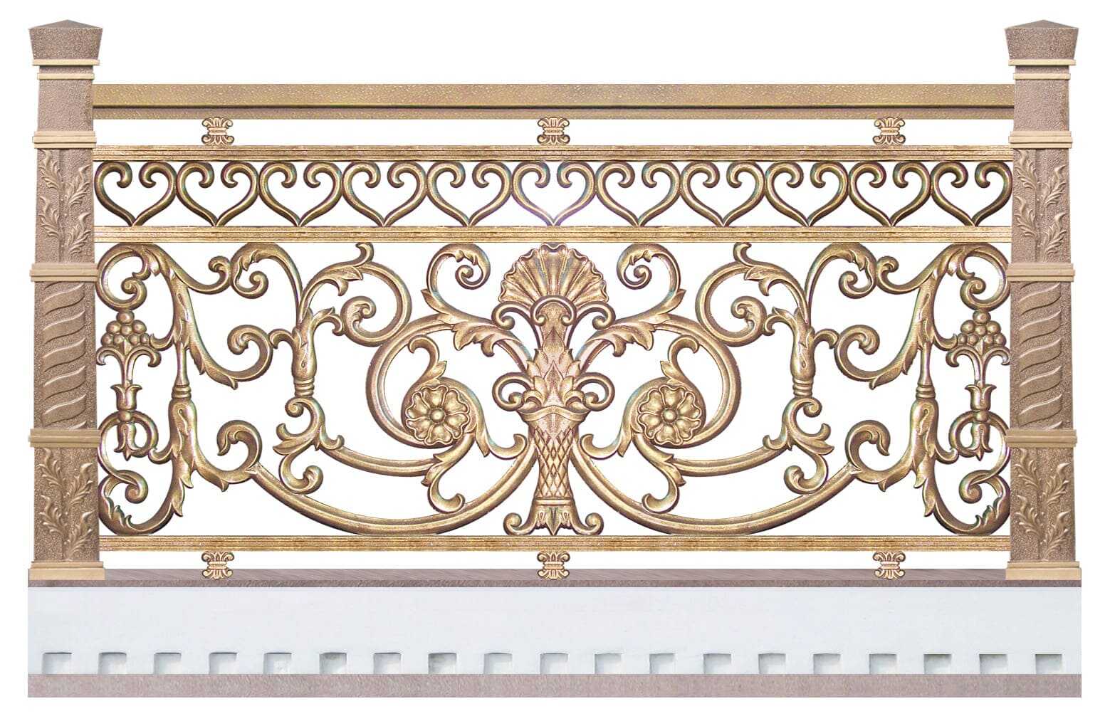 Lan can nhôm đúc - LC018