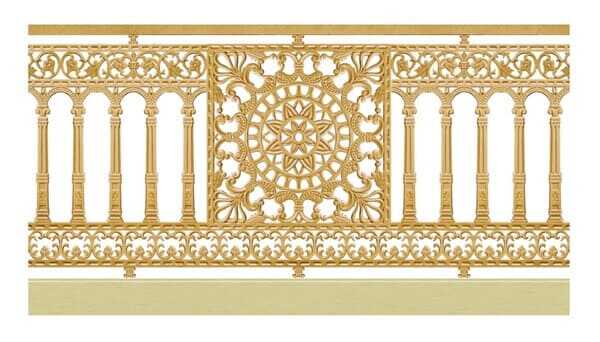 Lan can nhôm đúc - LC015